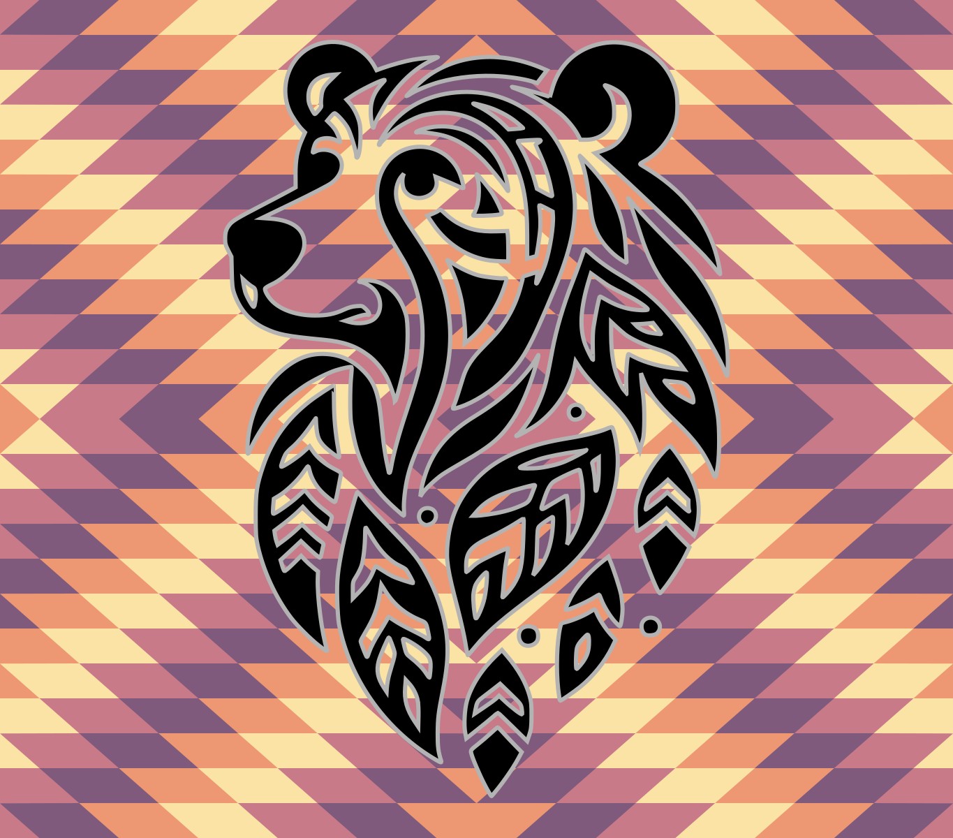 Pre-cut Southwestern (Bear 2) 20oz Skinny Template