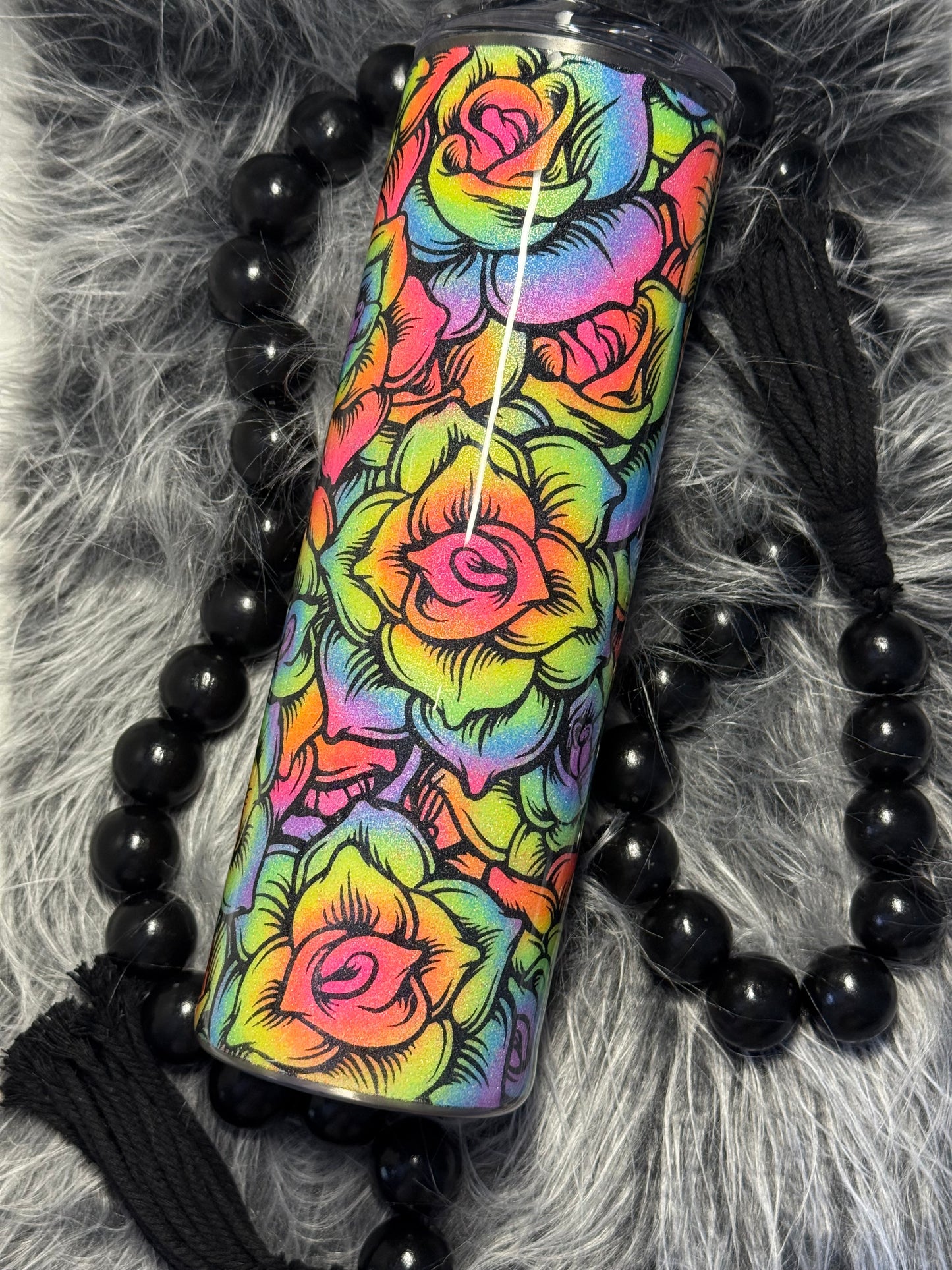 30oz Neon Glittered Live tumbler