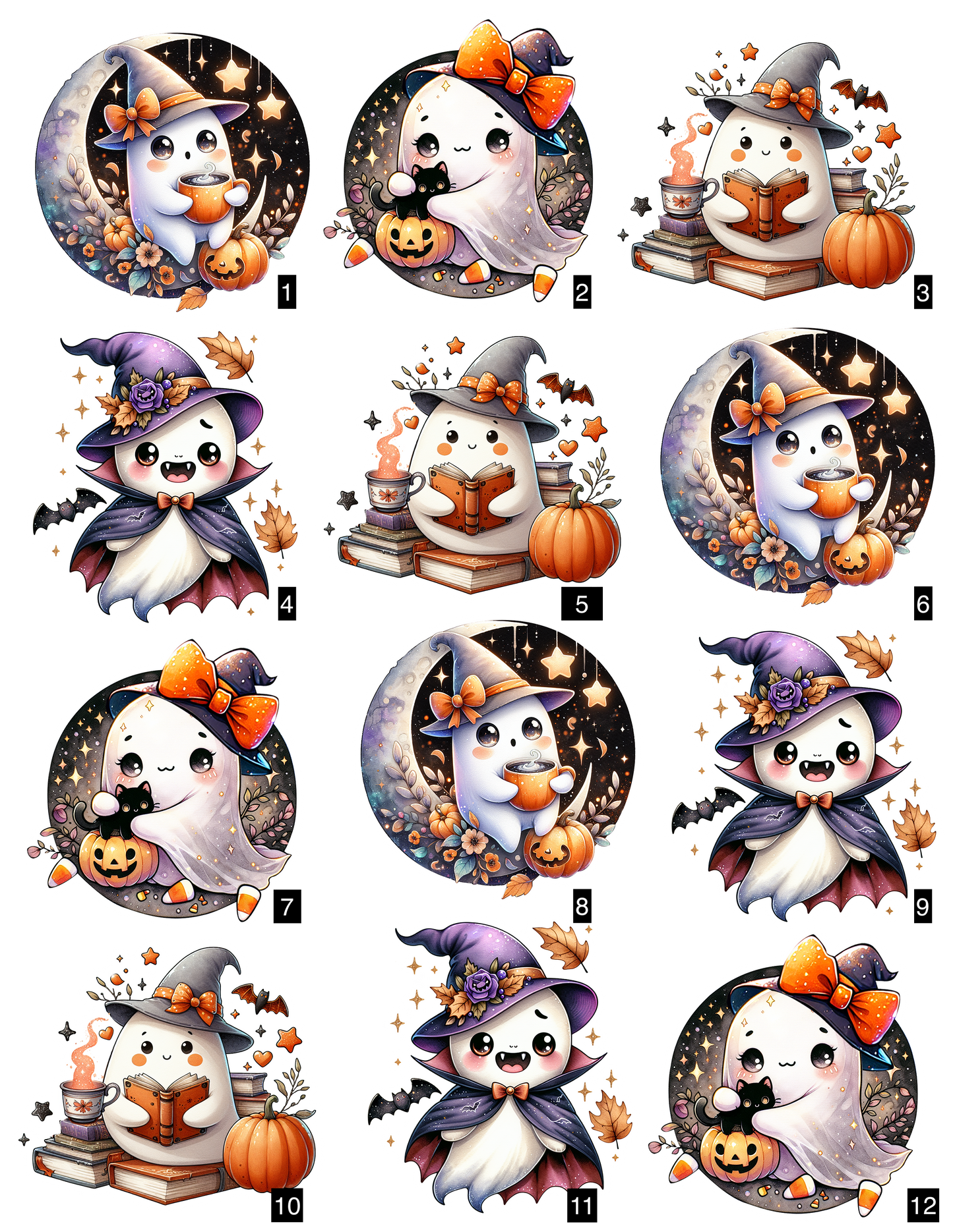 ✨Cute Spooky Ghosts 👻 Stickers ✨