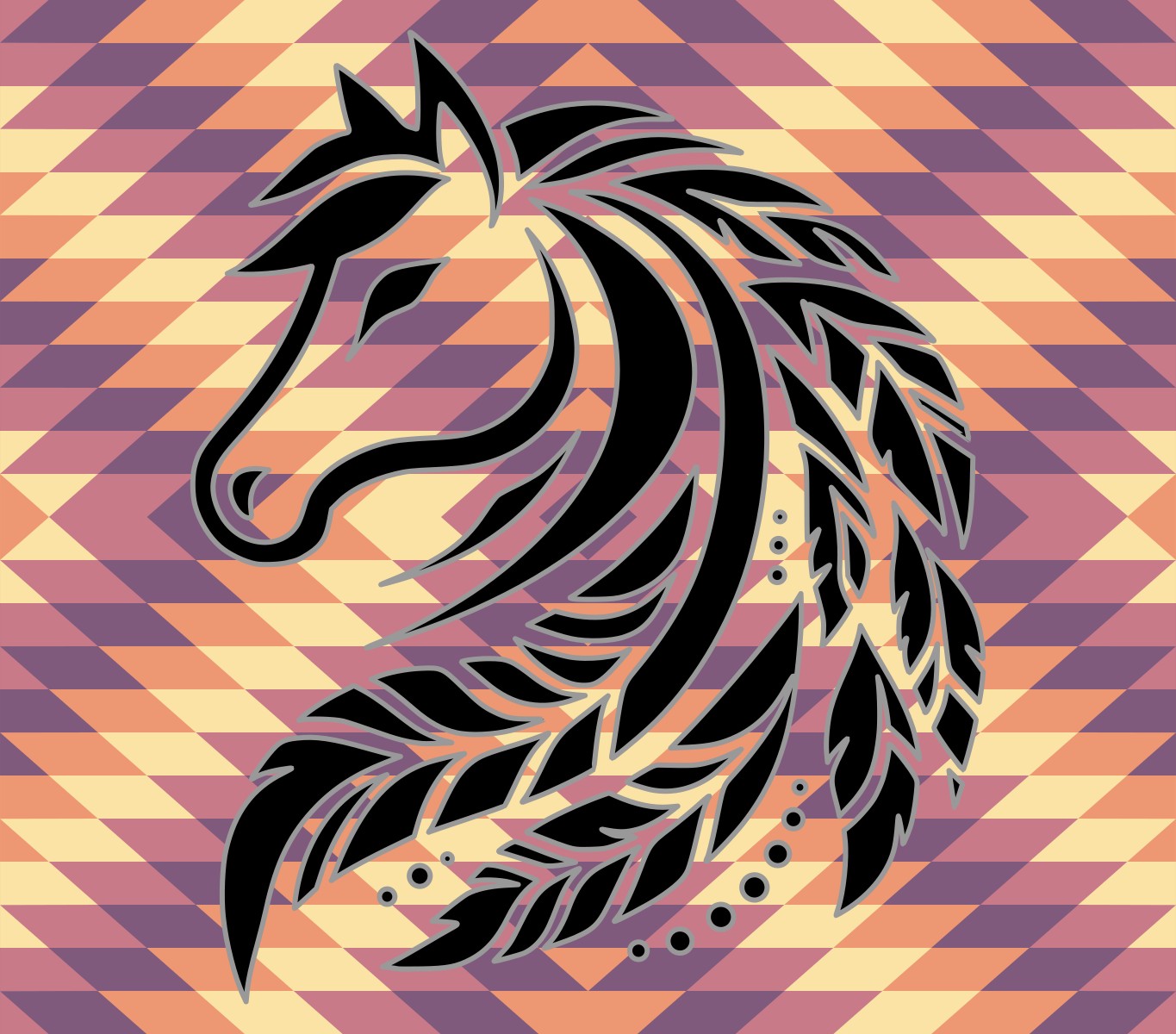 Pre-cut Southwestern (Horse 2) 20oz Skinny Template