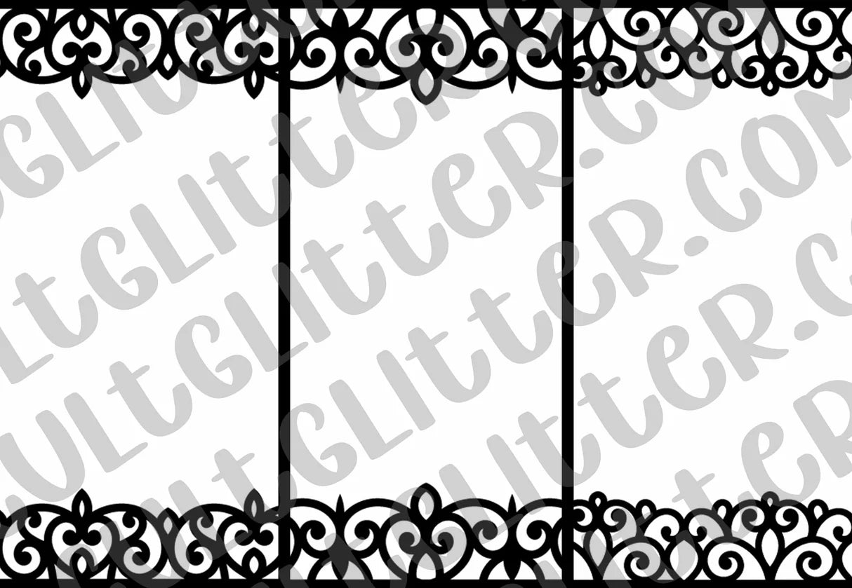 Pre-cut Lace Border Trio Template
