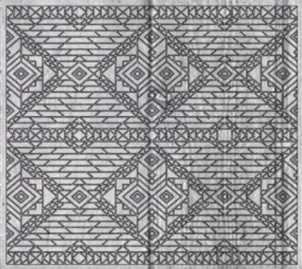 Pre-cut Southwestern (MOSIAC 3) Straight Template (OUTLINE ONLY)