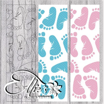 Pre-cut Baby Feet Pen Template