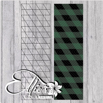 Pre-cut Twisted Plaid Pen Template