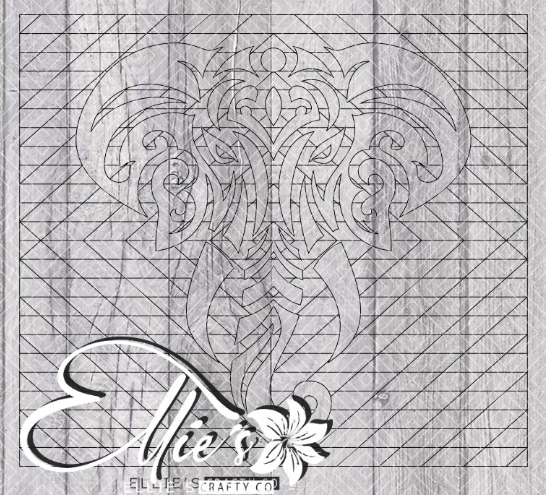 Pre-cut Southwestern Elephant Straight Template
