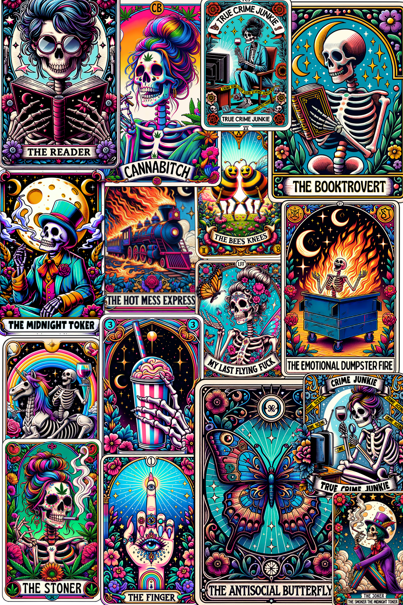 COLORFUL TAROT CARDS