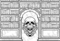 Pre-cut Skull Rose Roman Library Template