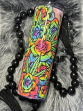 20oz Neon Roses and Leaf Tumbler