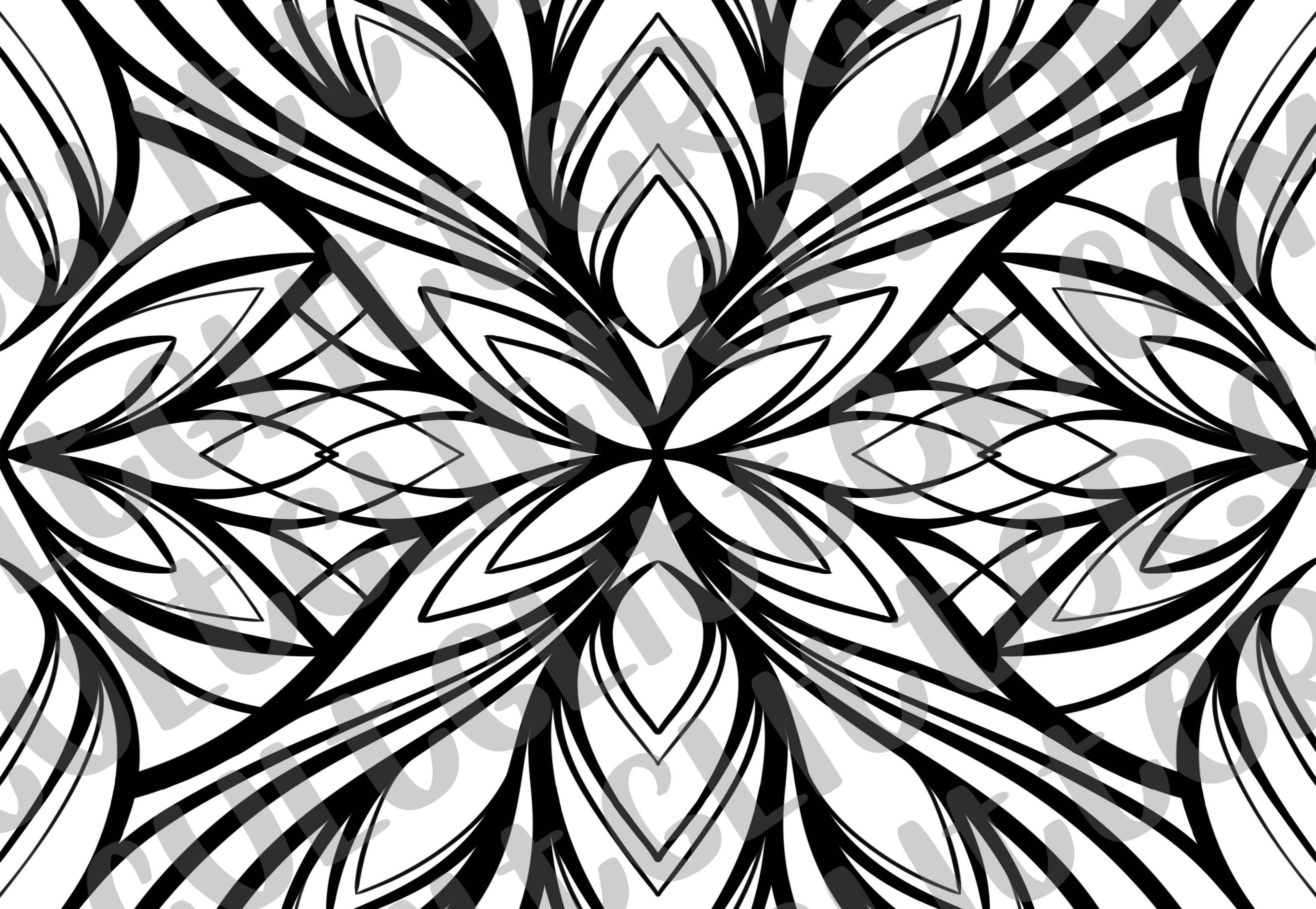 Pre-cut Abstract Petals Template