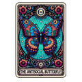 Colorful Skeleton Tarot Card - The AntiSocial Butterfly