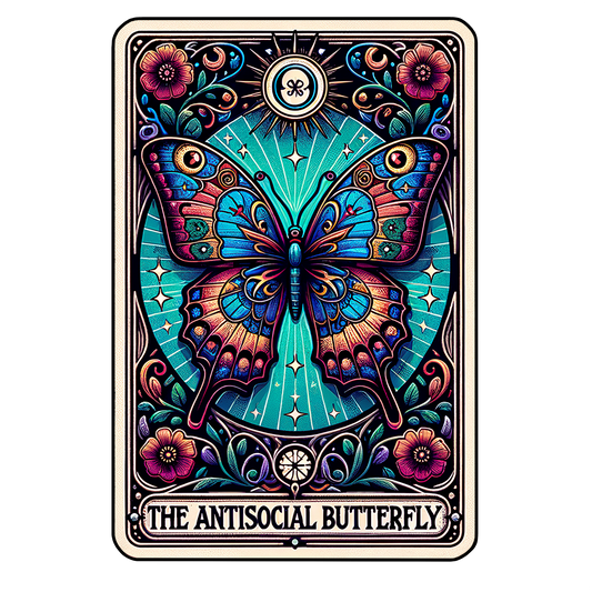 Colorful Skeleton Tarot Card - The AntiSocial Butterfly