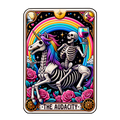 Colorful Skeleton Tarot Card - The Audacity