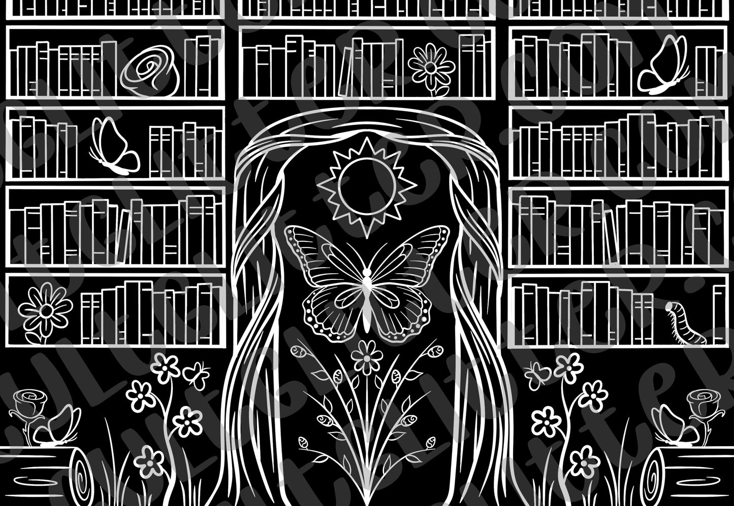 Pre-cut Butterflies Library Template