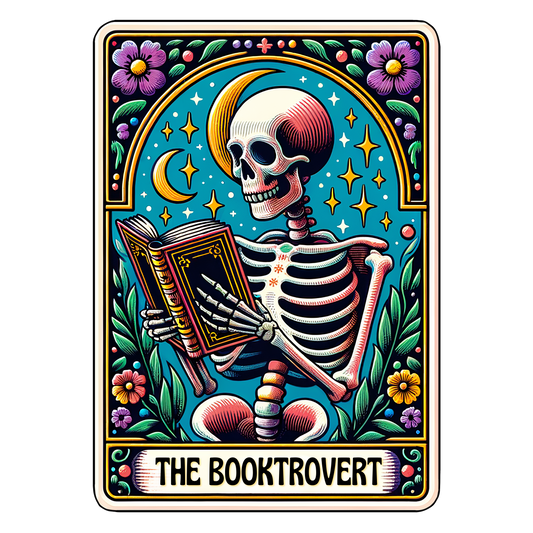 Colorful Skeleton Tarot Card - Booktrovert