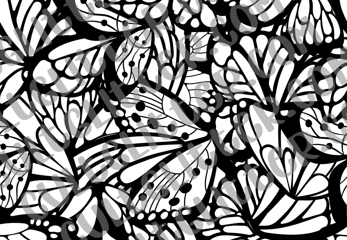 Pre-cut Butterflies Template