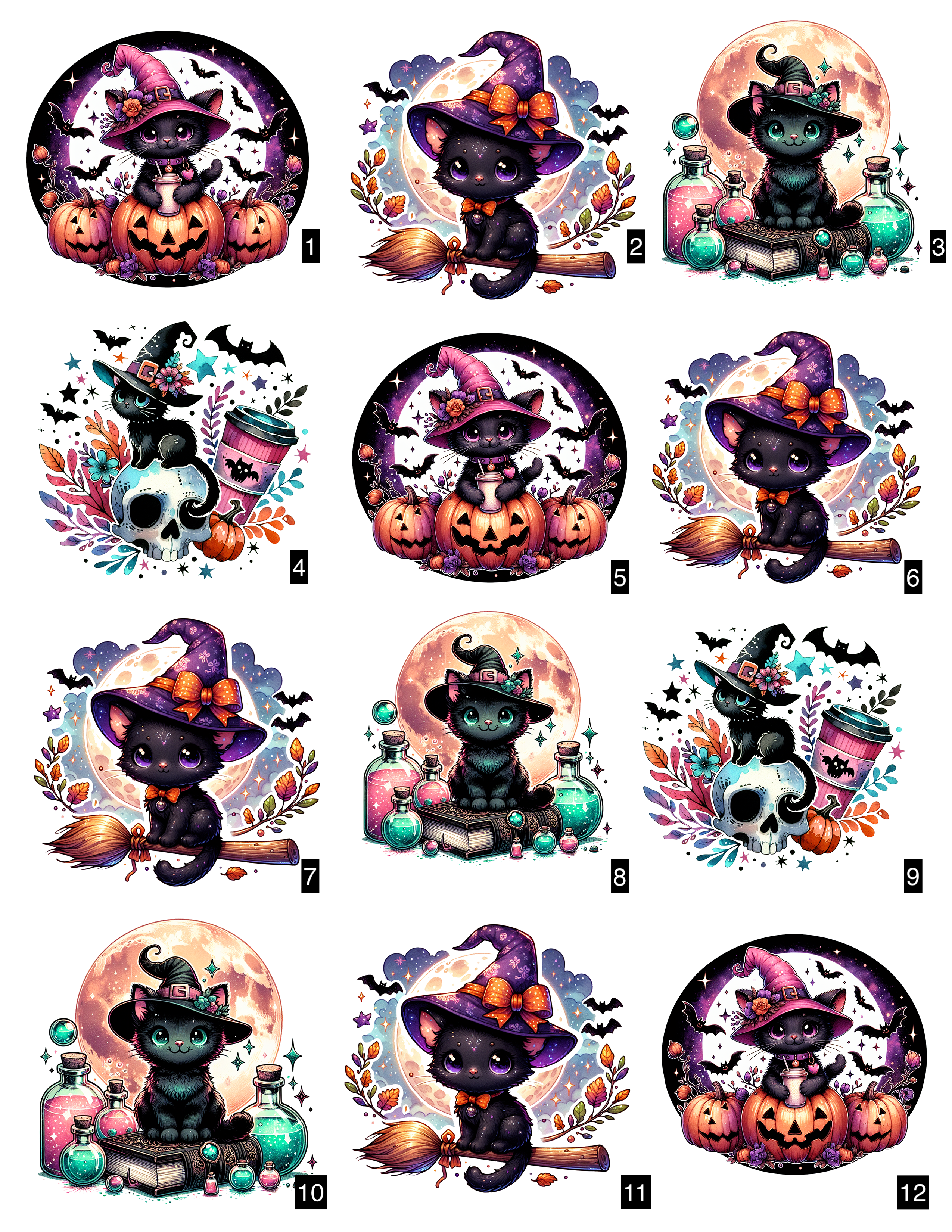 ✨Cute Spooky Cats Stickers ✨