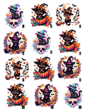 ✨Cute Spooky Cats Stickers PG3 ✨