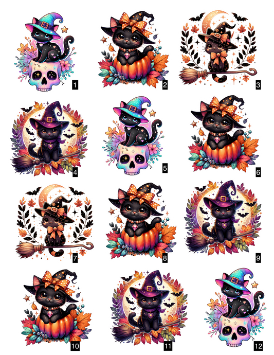 ✨Cute Spooky Cats Stickers PG3 ✨