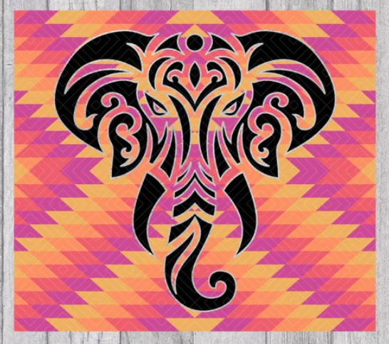 Pre-cut Southwestern Elephant Straight Template