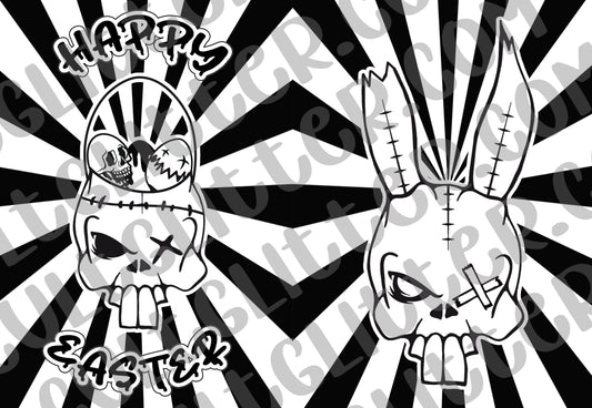 Pre-cut Easter Zombie Template