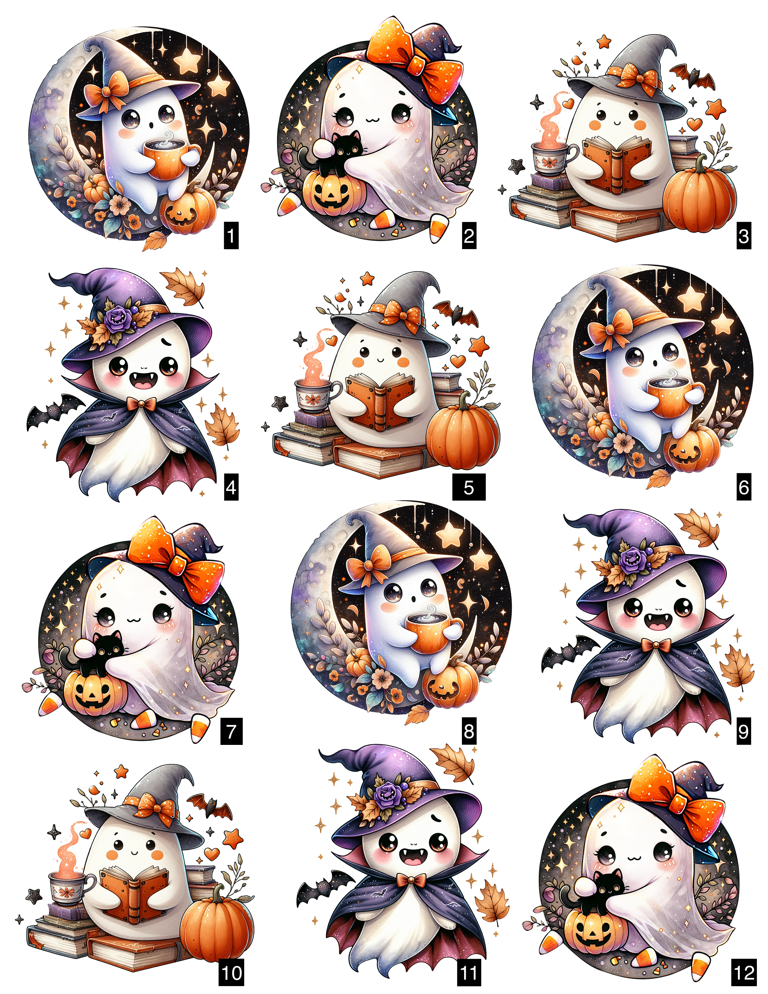 ✨Cute Spooky Ghosts 👻 Stickers ✨