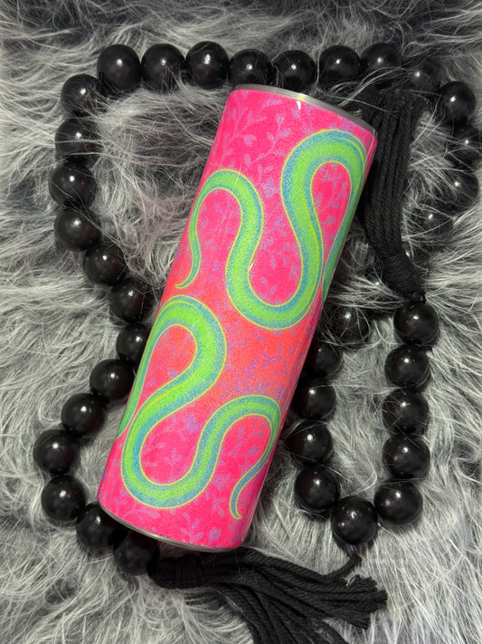 Serpent Bloom Neon Tumbler