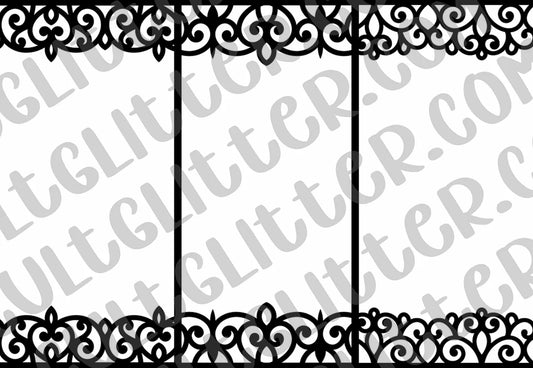Pre-cut Lace Border Trio Template