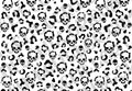Pre-cut Leopard Skull Valentine Template