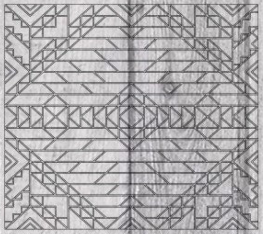 Pre-cut Southwestern (MOSIAC 1) Straight Template (OUTLINE ONLY)