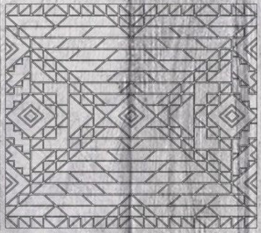 Pre-cut Southwestern (MOSIAC 2) Straight Template (OUTLINE ONLY)