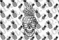 Pre-cut Pineapple Skull Template