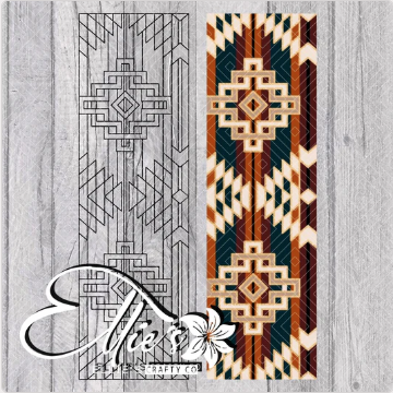 Pre-cut Southwestern Mosaic V3 Pen Template