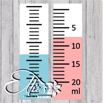 Pre-cut Syringe Shot Pen Template