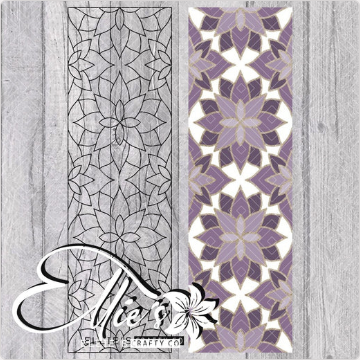 Pre-cut Geometric Bouquet Pen Template