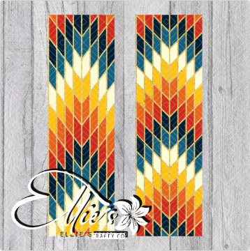 Pre-cut Southwestern Chevron Pen Template