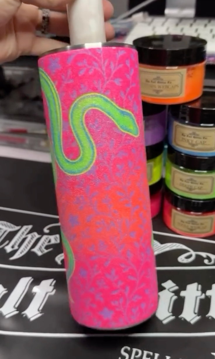 Serpent Bloom Neon Tumbler